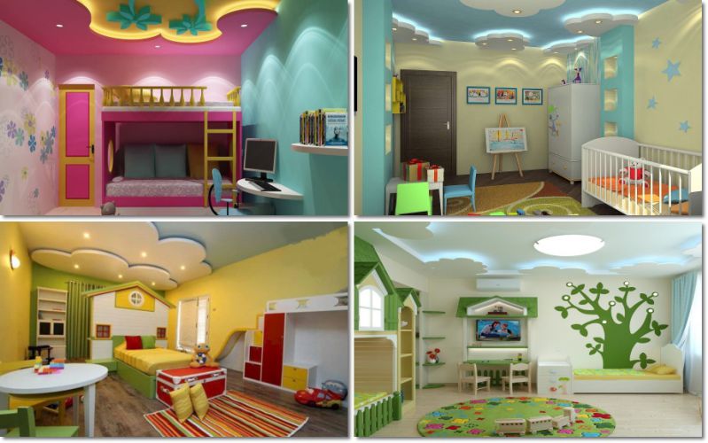 Çocuk odası asma tavan modelleri